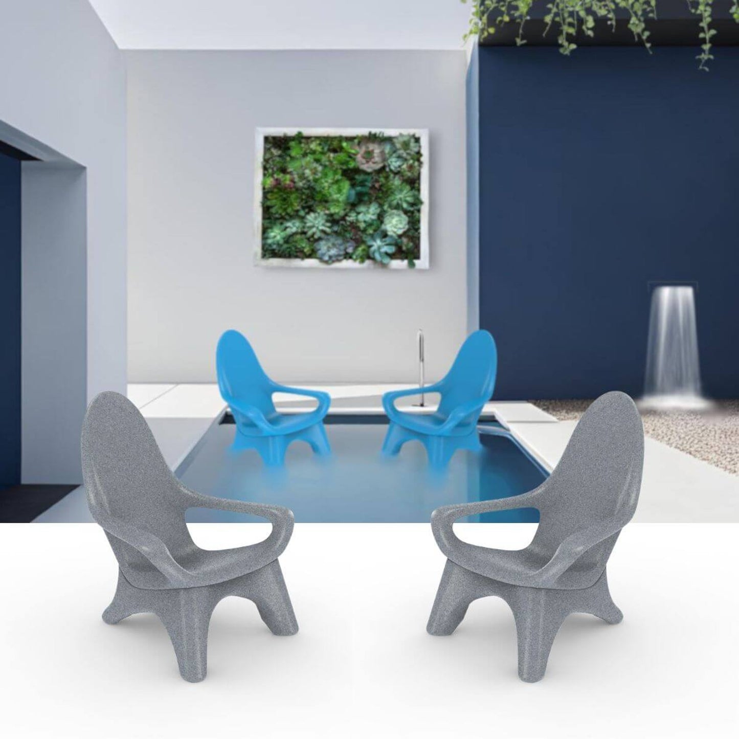 Tenjam Set of 2 In-pool Woosah Chairs for 13" of water
